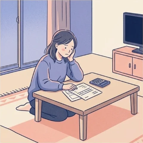 給料の悩みのイラスト