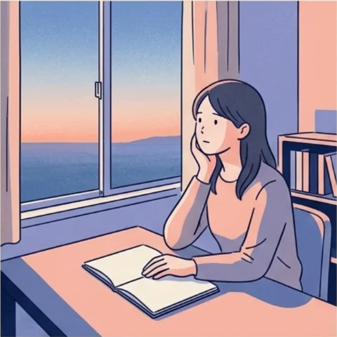 この先が不安の悩みのイラスト